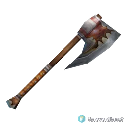 Arced War Axe, rendered from the Forever client