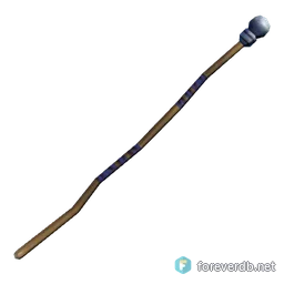 Corrupted Blackwood Staff, rendered from the Forever client