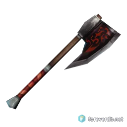 Fiery War Axe, rendered from the Forever client