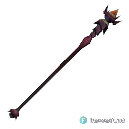 Blessed Qiraji Augur Staff, rendered from the Forever client