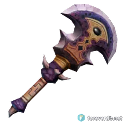 Blessed Qiraji War Axe, rendered from the Forever client