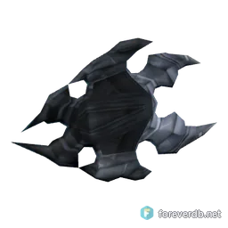 Jagged Obsidian Shield, rendered from the Forever client