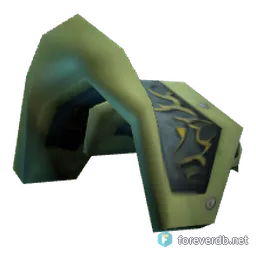 Blood Guard's Restored Leather Spaulders, rendered from the Forever client