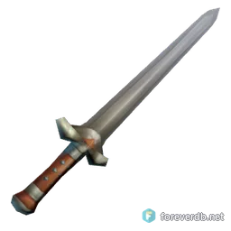 Hardened Iron Shortsword, rendered from the Forever client