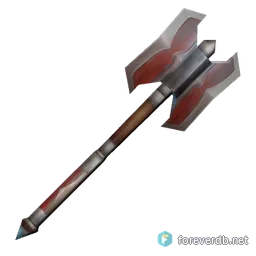 Barbaric Battle Axe, rendered from the Forever client