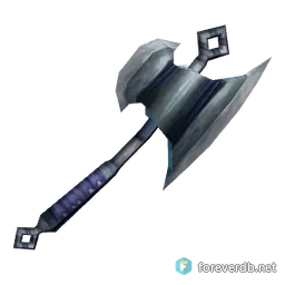 Blue Glittering Axe, rendered from the Forever client