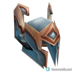 Faceguard of Heroism, rendered from the Forever client