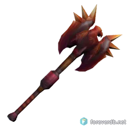 Scarlet Great Axe, rendered from the Forever client