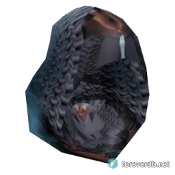 Blue Dragonscale Helm, rendered from the Forever client