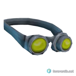 Polished Bronze Safety Goggles, rendered from the Forever client
