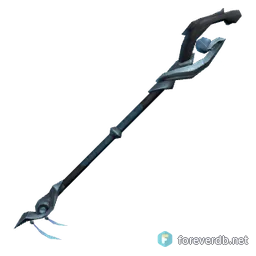 Winged Beast Staff, rendered from the Forever client