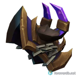 Demonheart Spaulders, rendered from the Forever client