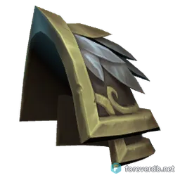 Cloudy Skyforged Pauldrons, rendered from the Forever client