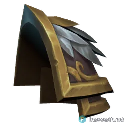 Azure Skyforged Pauldrons, rendered from the Forever client