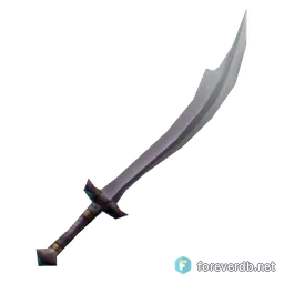 Curved Scimitar, rendered from the Forever client