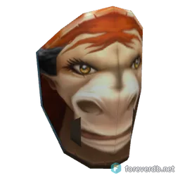 Flimsy Female Tauren Mask, rendered from the Forever client