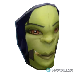 Sturdy Female Orc Mask, rendered from the Forever client