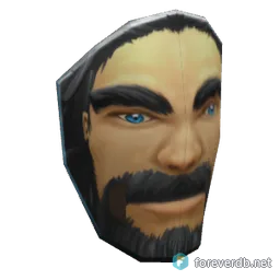 Flimsy Male Human Mask, rendered from the Forever client