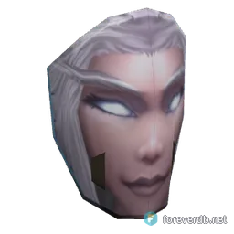 Flimsy Female Night Elf Mask, rendered from the Forever client