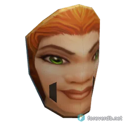 Flimsy Female Dwarf Mask, rendered from the Forever client