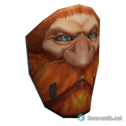 Flimsy Male Dwarf Mask, rendered from the Forever client