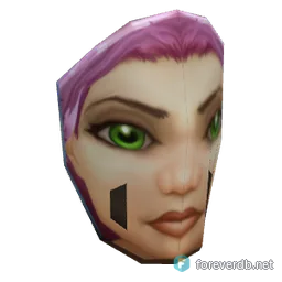 Sturdy Female Gnome Mask, rendered from the Forever client