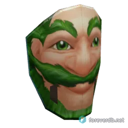 Sturdy Male Gnome Mask, rendered from the Forever client