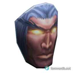 Flimsy Male Night Elf Mask, rendered from the Forever client