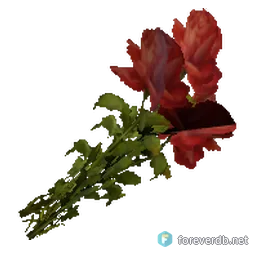 Bouquet of Scarlet Begonias, rendered from the Forever client