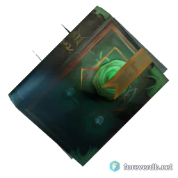 Tome of the Darkspear Prophecy, rendered from the Forever client