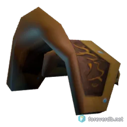 Blood Guard's Crackling Leather Spaulders, rendered from the Forever client