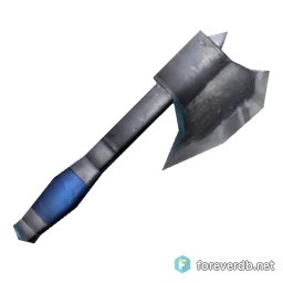 Frostmane Hand Axe, rendered from the Forever client