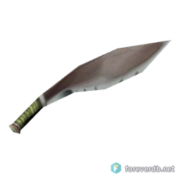 Bluegill Kukri, rendered from the Forever client