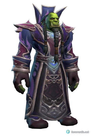 An orc mage rendered from the WoW Forever client