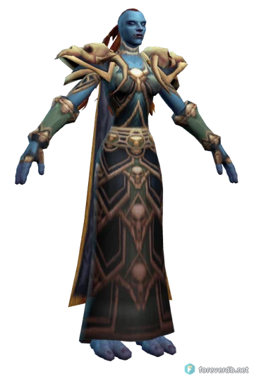 A troll warlock rendered from the WoW Forever client