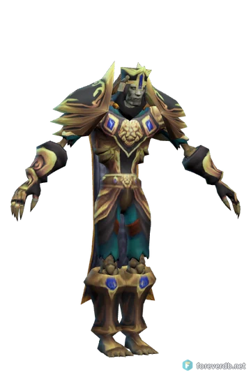 A Forsaken paladin rendered from the WoW Forever client