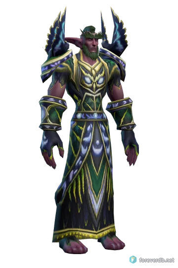 A night elf druid rendered from the WoW Forever client