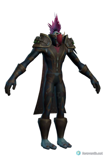 A troll rogue rendered from the WoW Forever client