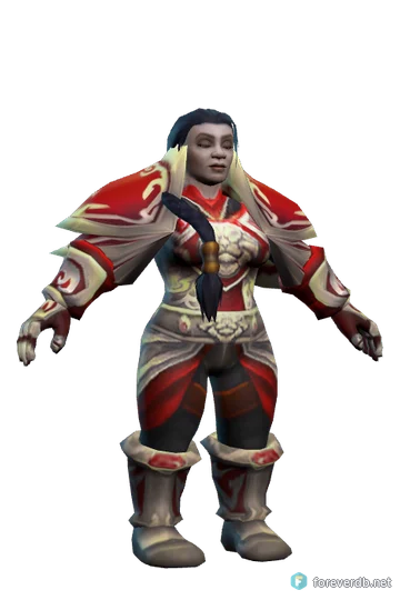 A dwarf paladin rendered from the WoW Forever client