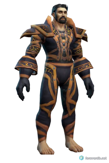 Stormshroud Armor worn by a human male, rendered from the Forever client