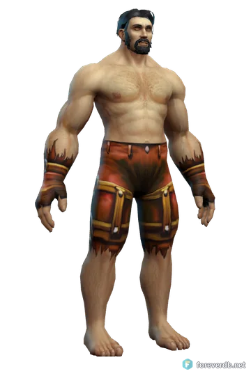 Devilsaur Armor worn by a human male, rendered from the Forever client