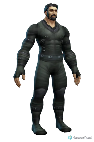 Defias Leather worn by a human male, rendered from the Forever client