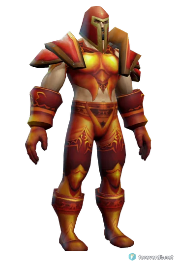 Blood Guard's Plate worn by a human male, rendered from the Forever client