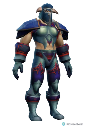 Knight-Lieutenant's Imbued Plate worn by a human male, rendered from the Forever client