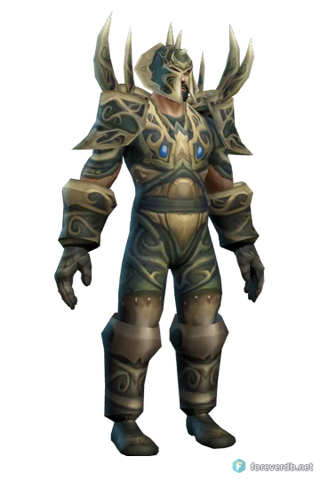 Warlord's Prowess worn by a human male, rendered from the Forever client