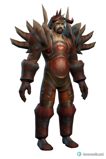 Warlord's Vestments worn by a human male, rendered from the Forever client