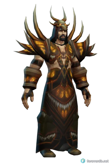 Warlord's Threads worn by a human male, rendered from the Forever client