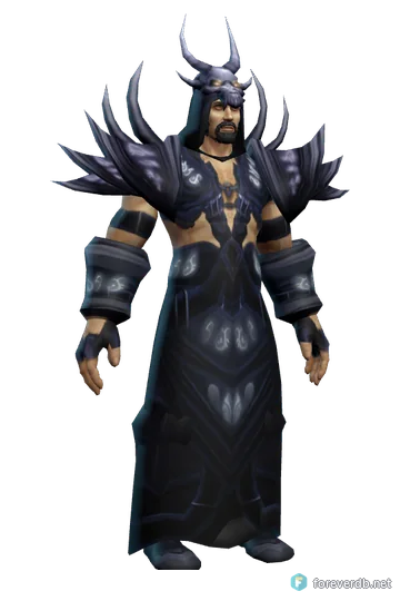Champion's Raiment worn by a human male, rendered from the Forever client