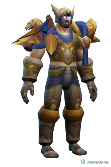 Lieutenant Commander's Battlegear worn by a human male, rendered from the Forever client