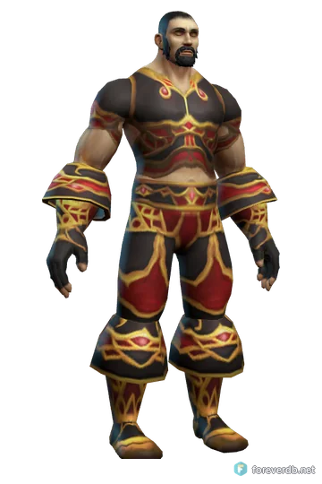 Duskwraith Armor worn by a human male, rendered from the Forever client
